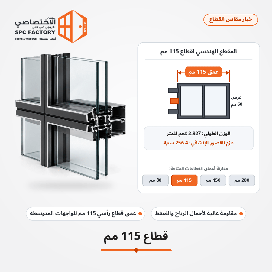 واجهة ألمنيوم رفع وسحب - ثلاثية الزجاج