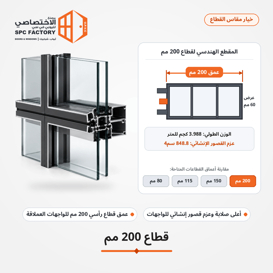 واجهة ألمنيوم رفع وسحب - ثلاثية الزجاج