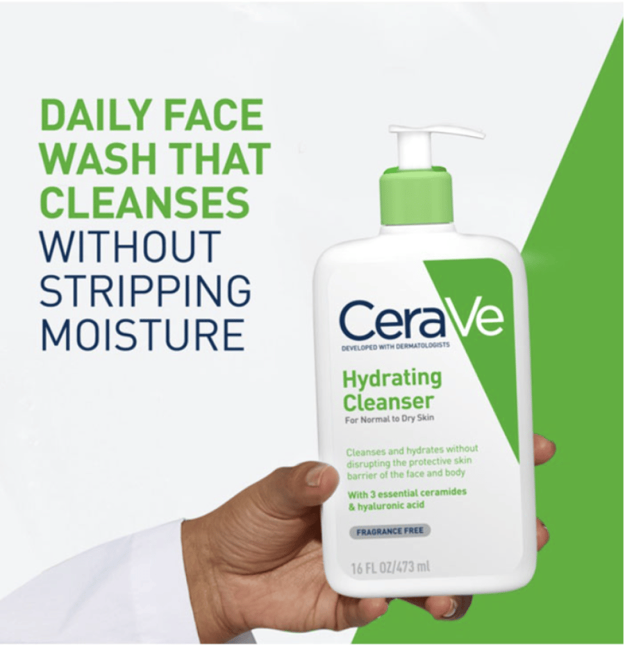 سيرافي غسول مرطب للبشرة العادية إلى الجافة 473 مل - CeraVe Hydrating Cleanser