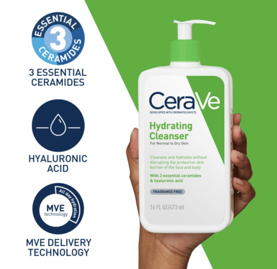 سيرافي غسول مرطب للبشرة العادية إلى الجافة 473 مل - CeraVe Hydrating Cleanser