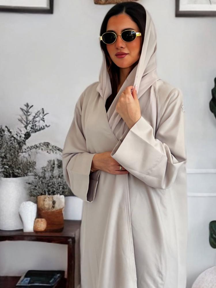 عبايه كريب بيج ساده N205
