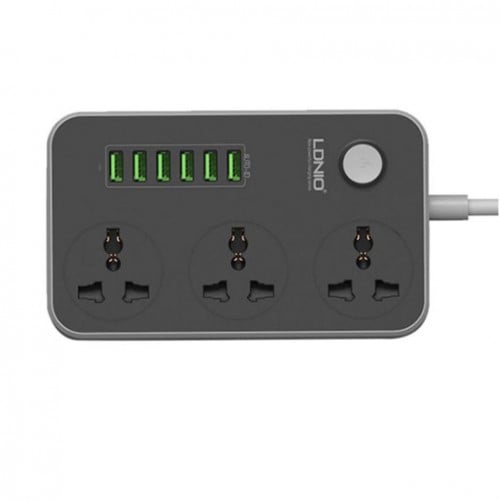 توصيله Ldino ب6 منافذ USB و 3 منافذ كهرباء  بطول 3 متر