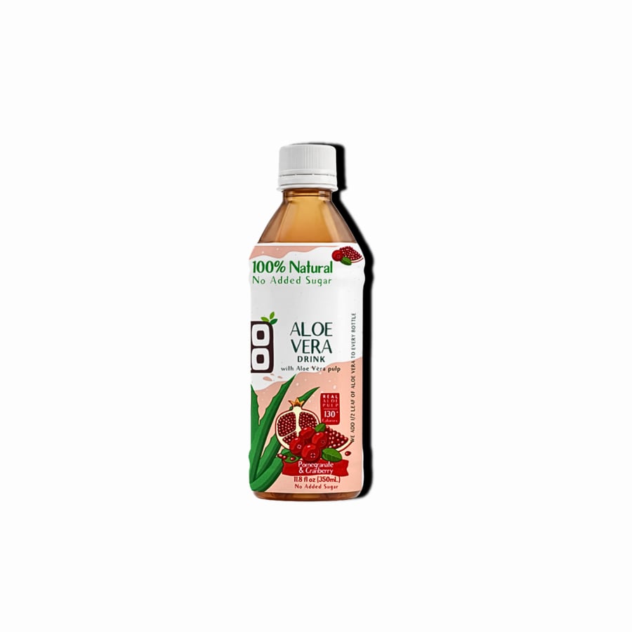 GORO Natural Aloe Vera Drink Pomegranate & Cranberry with pulp 350ml × 24 PCS