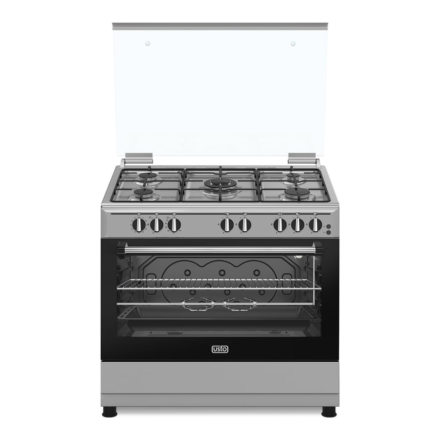 فرن غاز استو 60×90 امان كامل سطح استيل مع مروحة تبريد (تركي)