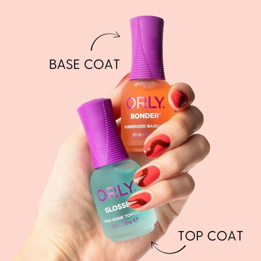 ORLY Bonder Rubberized Basecoat for Long-Lasting Manicures & Pedicures | Prevents Chipping & Peeling | Extends Nail Colour Wear Even After Frequent Hand-Washing | Easy to Apply (18ml)