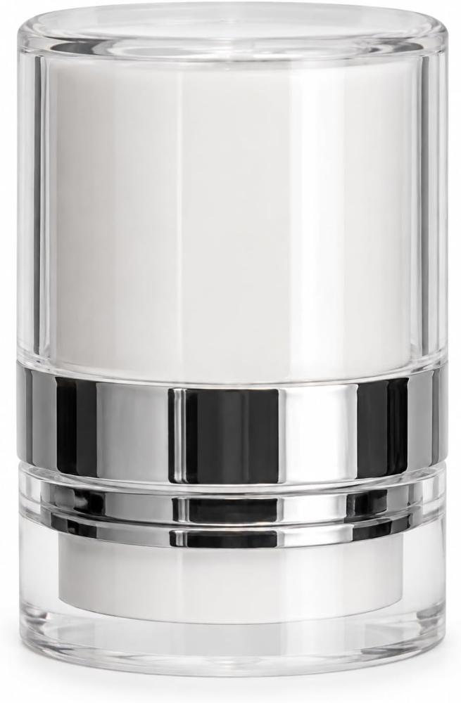 Airless Pump Jar Bottle, Refillable Vacuum Cream Container, Acrylic Airless Pump Cosmetic Container for Travel, 50ml