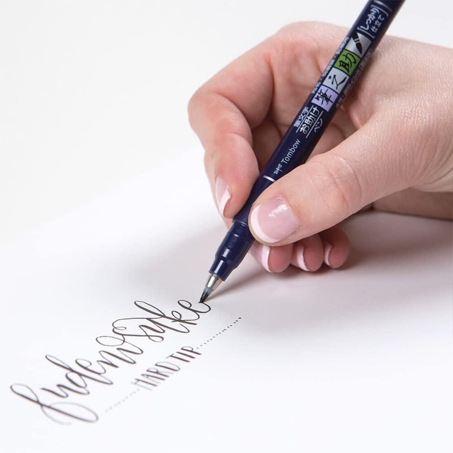 Tombow Fudenosuke Brush Pen, Hard Tip, Black