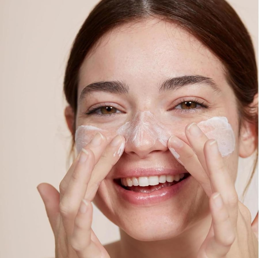 The Face Shop Rice Water Bright Rice Bran Gentle Exfoliating Cleanser - Hydrating, Moisturizing & Brightening Face Cleanser - Vegan Exfoliating Face Wash Face Scrub - Korean Skin Care Face Exfoliator