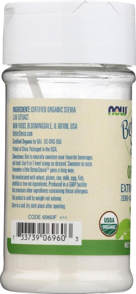 Now Foods, Certified Organic, Better Stevia, Extract Powder, 1 oz (28 g)