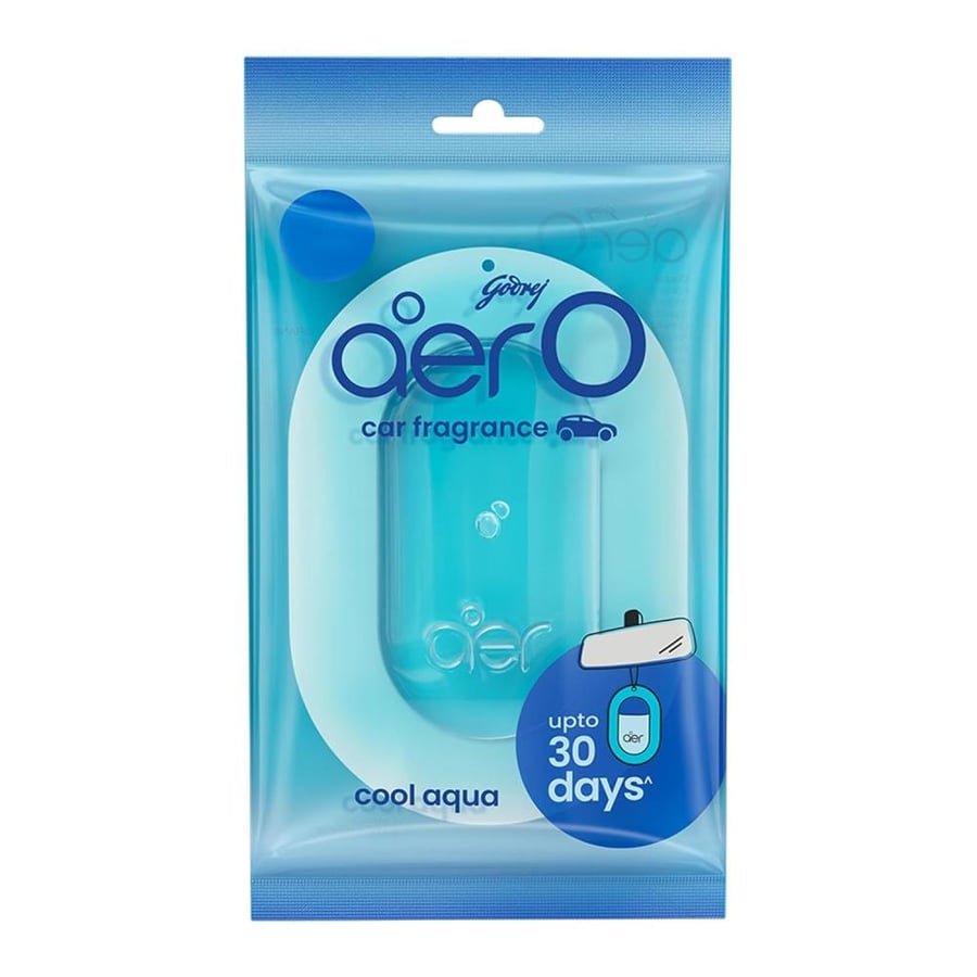 Godrej aer O – Hanging Car Air Freshener | Car Accessories | Cool Aqua (7.5g)