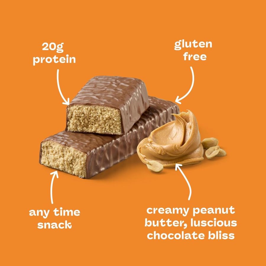 Think! Protein Bars, High Protein Snacks, Gluten Free, Sugar Free Energy Bar with Whey Protein Isolate, Creamy Peanut Butter, Nutrition Bars without Artificial Sweeteners, 2.1 Oz (12 Count)