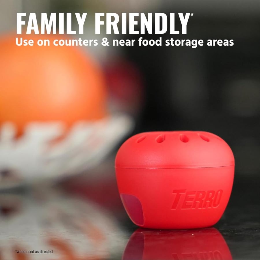 TERRO T2503-3 Ready-to-Use Indoor Fruit Fly Trap with Built in Window - 6 Traps + 270 Day Lure Supply