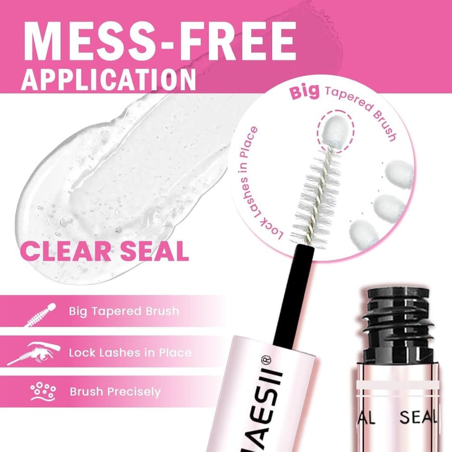 LA MAESII Lash Cluster Bond and Seal Waterproof Glue for Eyelash Clusters 10ml 2-in-1 Home Use Strong Hold 72H