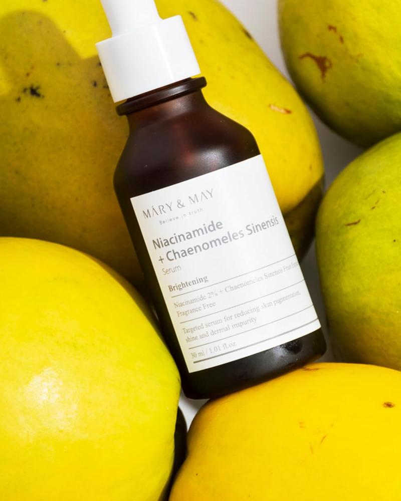Mary&May Niacinamide Chaenomeles Sinensis Serum 1.01 Fl Oz / 30ml | Dark spots Care, Reduce Oil, Improve Uneven Skin Tone, Fragrance Free, Korean Skincare, marynmay…