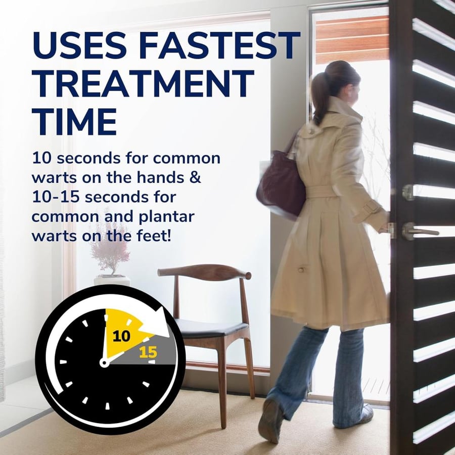 Dr. Scholl's Freeze Away MAX Wart Remover, 10 Treatments - As Fast As 10 Seconds to Treat Warts, Removes Common Warts & Plantar Warts on Hands & Feet, Easy to Use Precision Spray for Wart Removal
