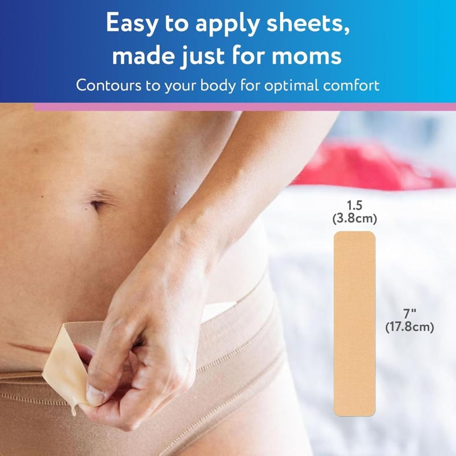 Scar Away Silicone C-Section Treatment Strips - 4 Sheets, 7 x 1.5in