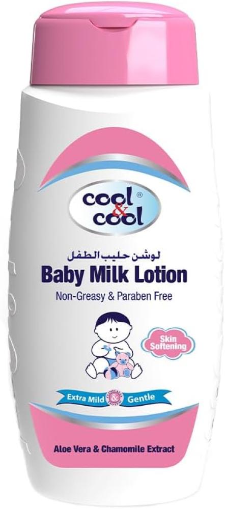 Cool & Cool Baby Milk Lotion - 60ML - Skin Softening,Non - Greasy,Paraben-Free,Vitamin-E Aloe Vera & Chamomile Extract With Extra Mild Formula