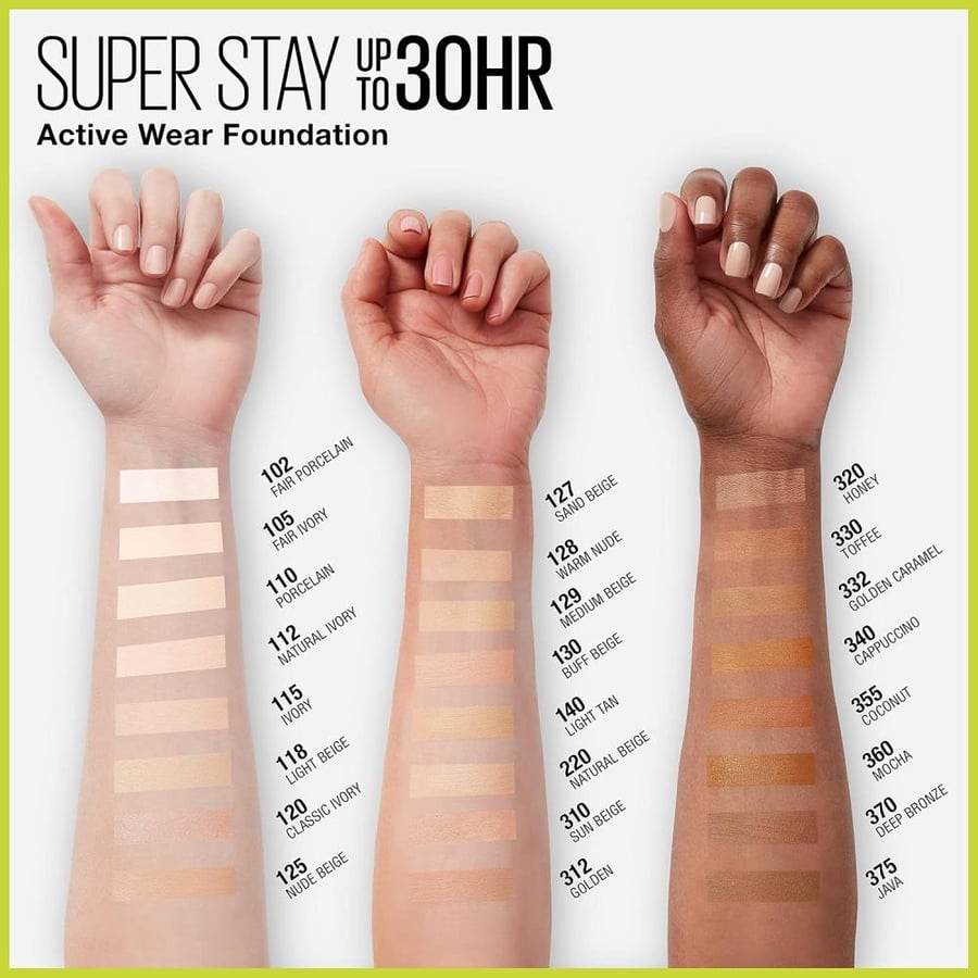Maybelline Super Stay Full Coverage Liquid Foundation Makeup, Coconut, 1 Fl Oz