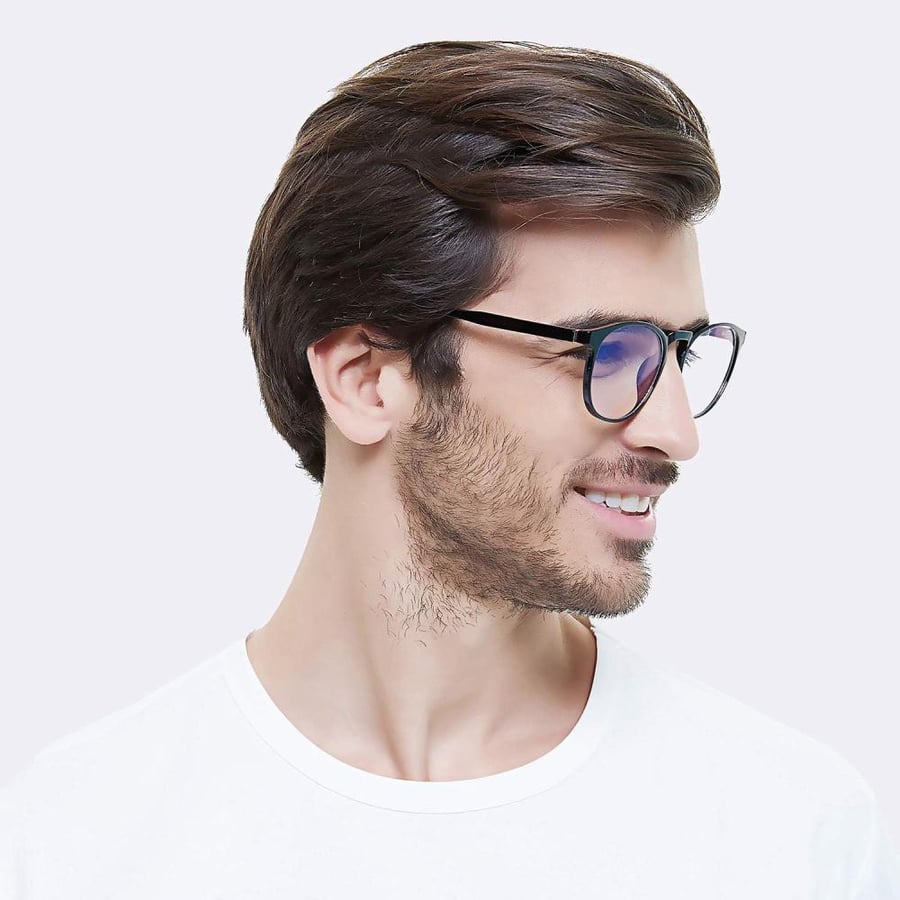 Blue Light Blocking Glasses Women/Men,Retro Round Anti Eyestrain Computer Gaming Glasses(2Pack)