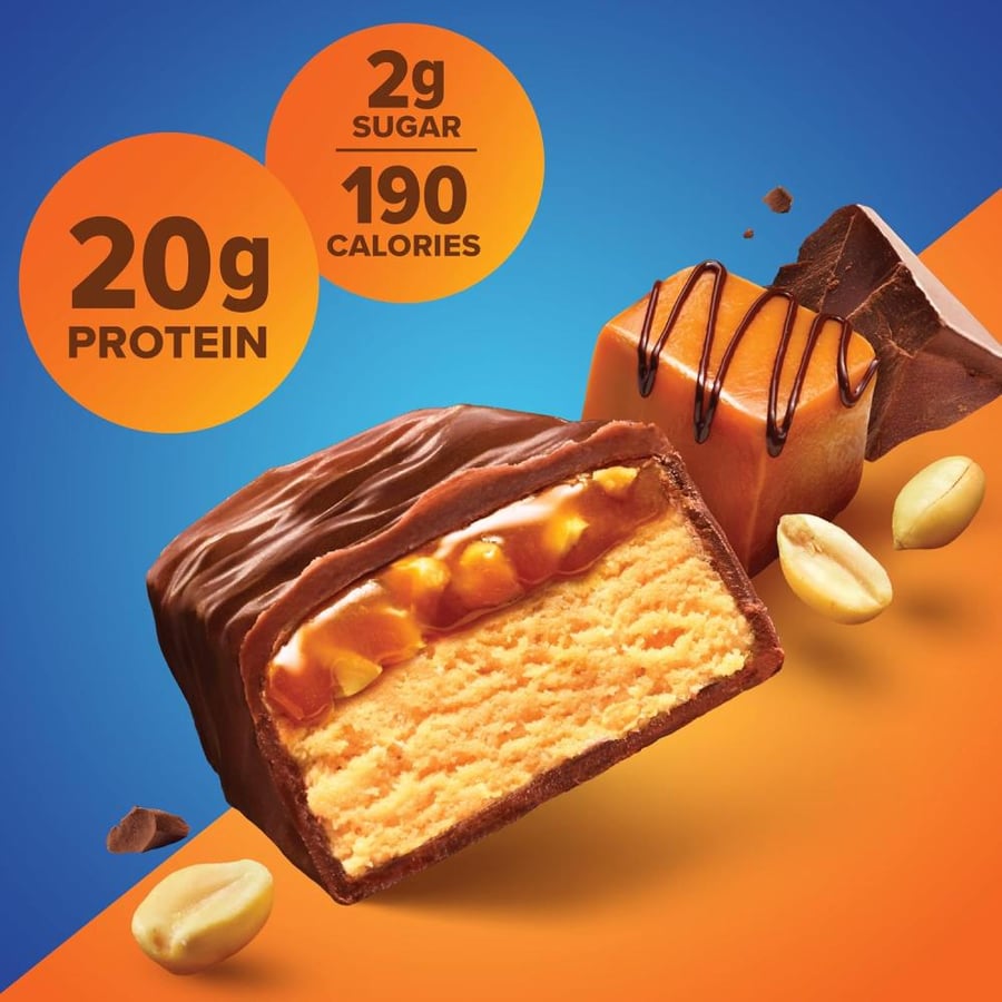 Pure Protein Chocolate Peanut Caramel Bar - 12 Bars, 1.76oz (50g)