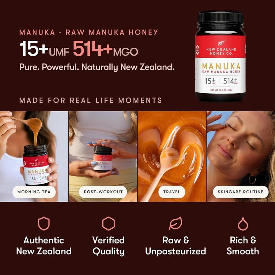 New Zealand Honey Co. Raw Manuka Honey UMF 15+ / MGO 514+ | 500g
