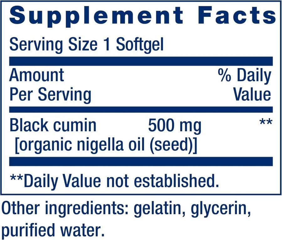 Life Extension Black Cumin Seed Oil (60 Softgels)