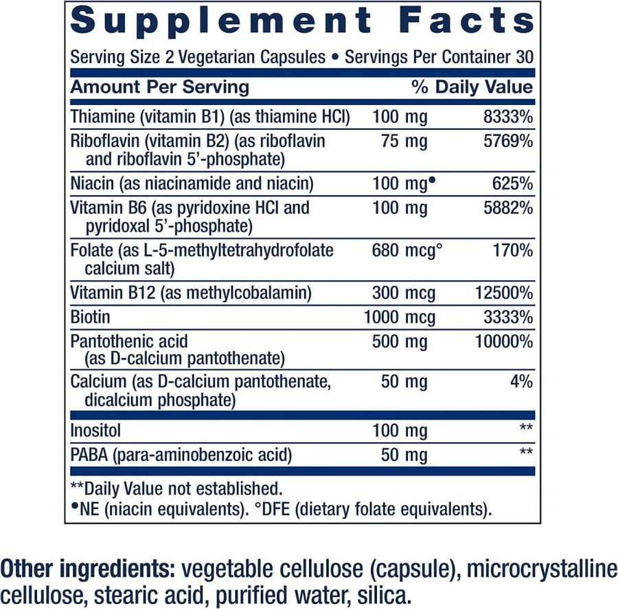 Life Extension, BioActive Complete B-Complex, 60 Vegetable Capsules