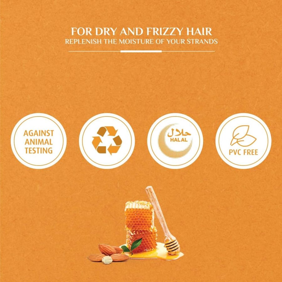 Vatika Naturals Moisture Treatment Shampoo 2 x 400 ml | Enriched with Almond & Honey Extracts | For Dry, Frizzy & Coarse Hair | With Nourishing Vatika Oils | Super Value Pack of 2