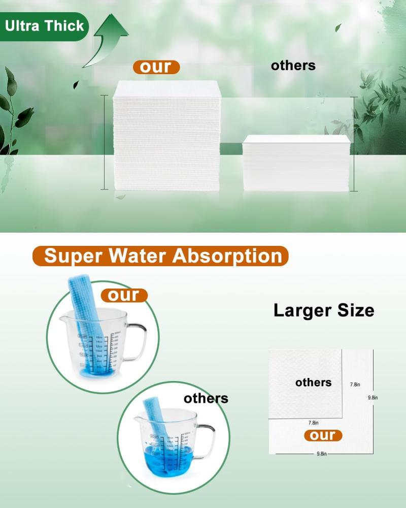 LUXU Face Towels,Ultra‑Soft Facial Towels,Extra Thick Disposable Face Towel