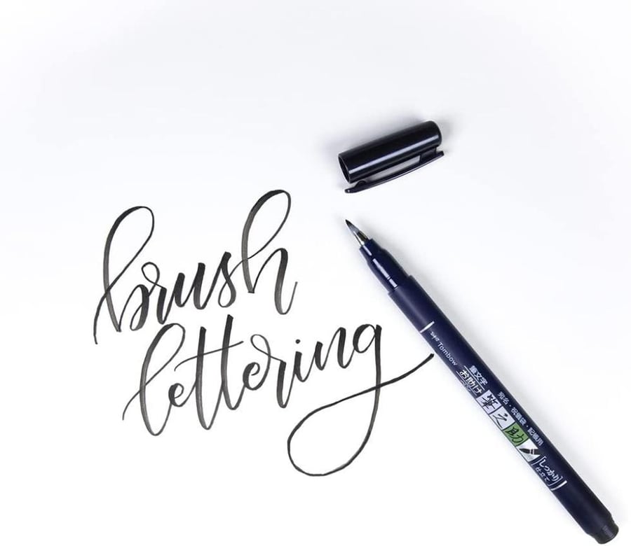 Tombow Fudenosuke Brush Pen, Hard Tip, Black