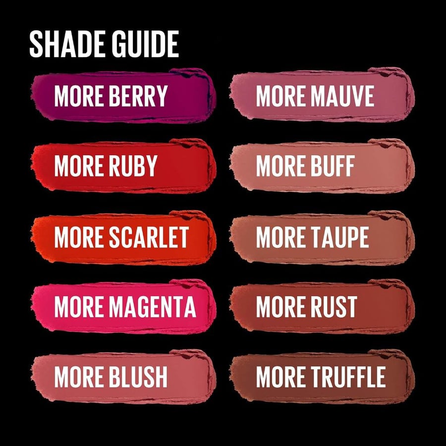 Maybelline Color Sensational Ultimatte Matte Lipstick, Non-Drying, Intense Color Pigment, More Blush, Rose Pink, 1 Count