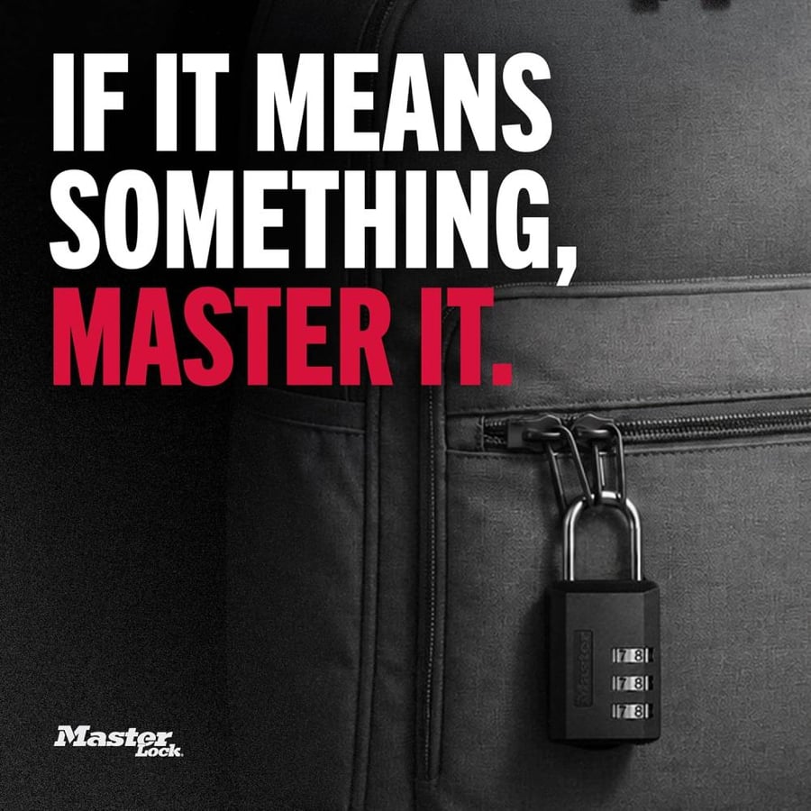Master Lock 647D Combination Padlock, 1, Black