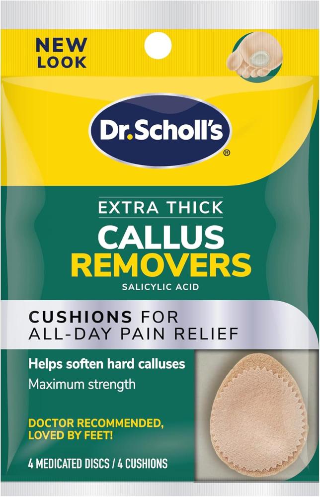 Dr. Scholl's Extra Thick Callus Remover, 4ct // Helps Soften Hard Calluses and Cushions for All-Day Pain Relief
