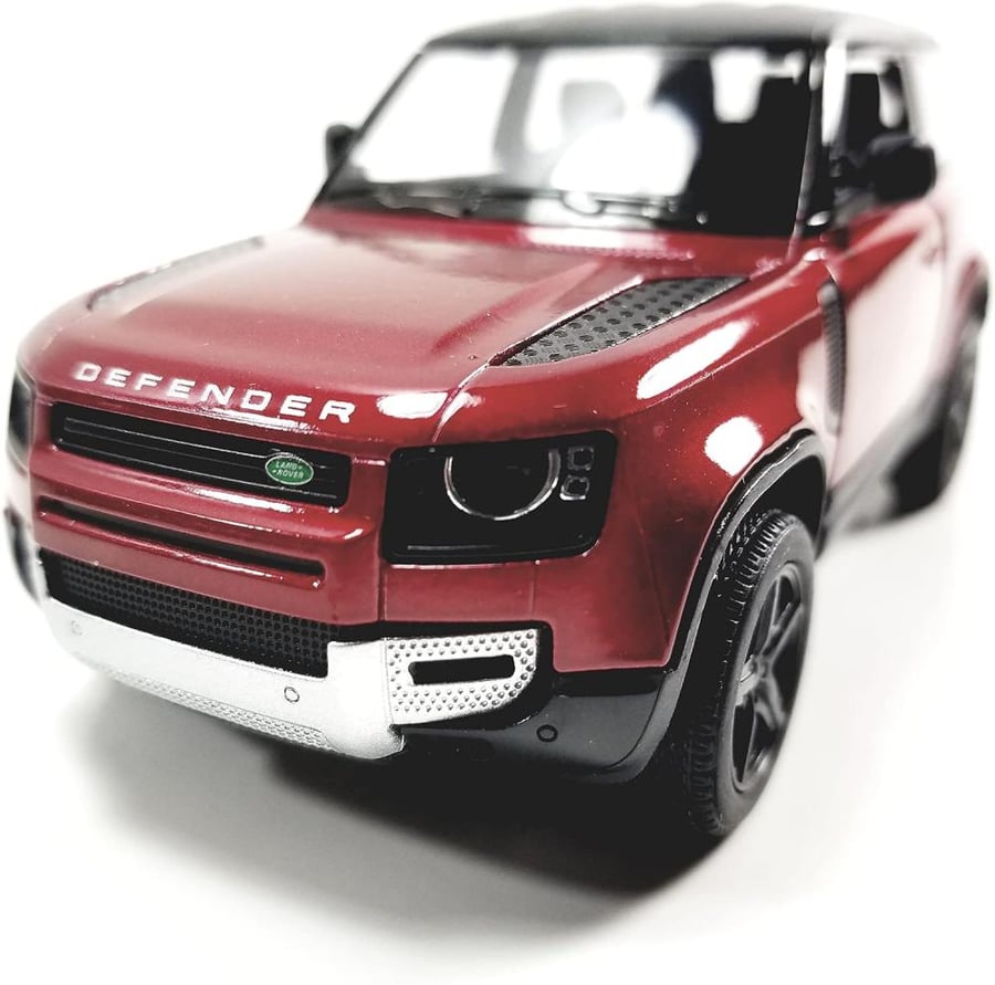 Kinsmart Land Rover Defender 90 Candy Apple Red 136 Scale Diecast SUV,SMALL