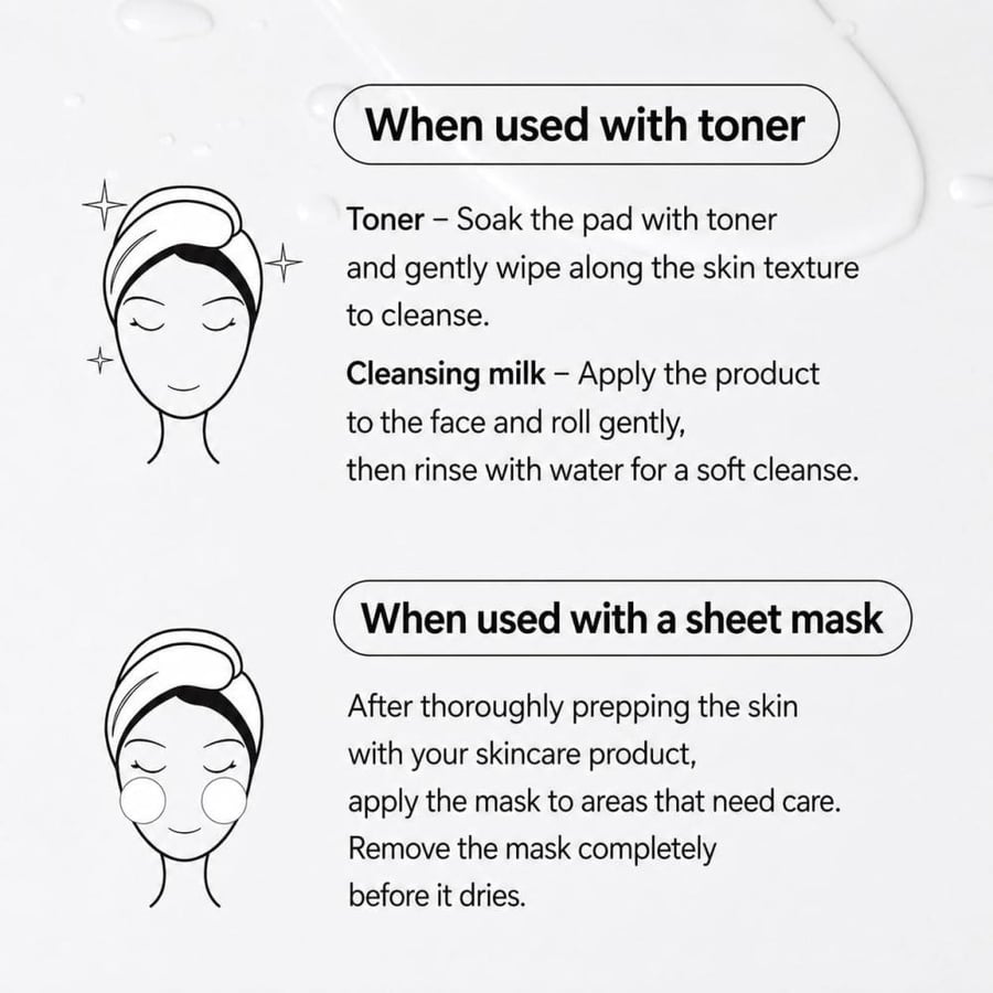 Cotton Facial Pads, 65mm Large 100% Cotton, 60 Count, Vegan Certified, Includes Tongs