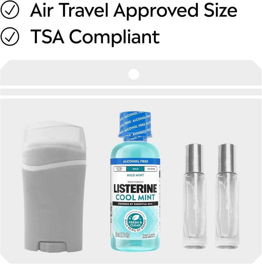 Listerine Zero Alcohol Mouthwash, Less Intense Alcohol-Free Oral Care Formula for Bad Breath, Cool Mint Flavor, 3.2 fl. oz (pack of 12)