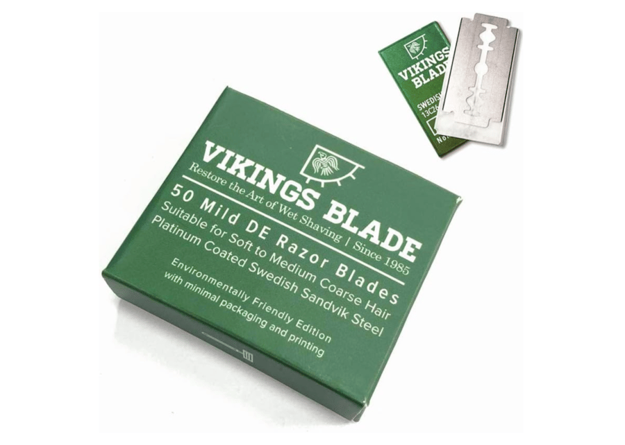 شفرات حلاقة بديلة Vikings Blade من الفولاذ السويدي 50 شفرة
