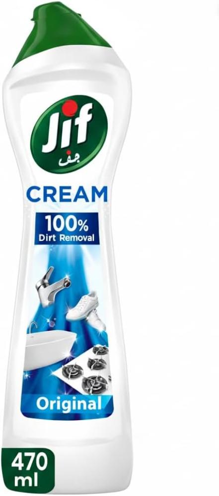 JIF Multipurpose Cream Cleaner, Original, 100% Dirt Removal, 470ml