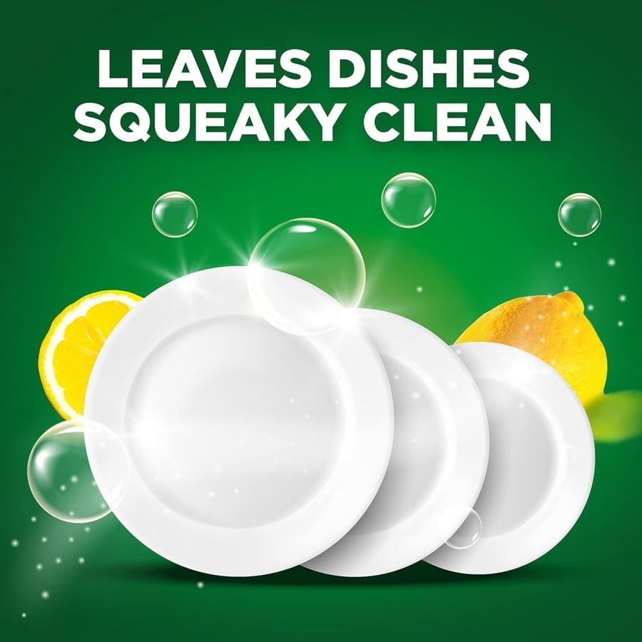 Fairy Plus Lemon Dishwashing Liquid Soap, Mega Box, Pack of 6, 6 x 600ml