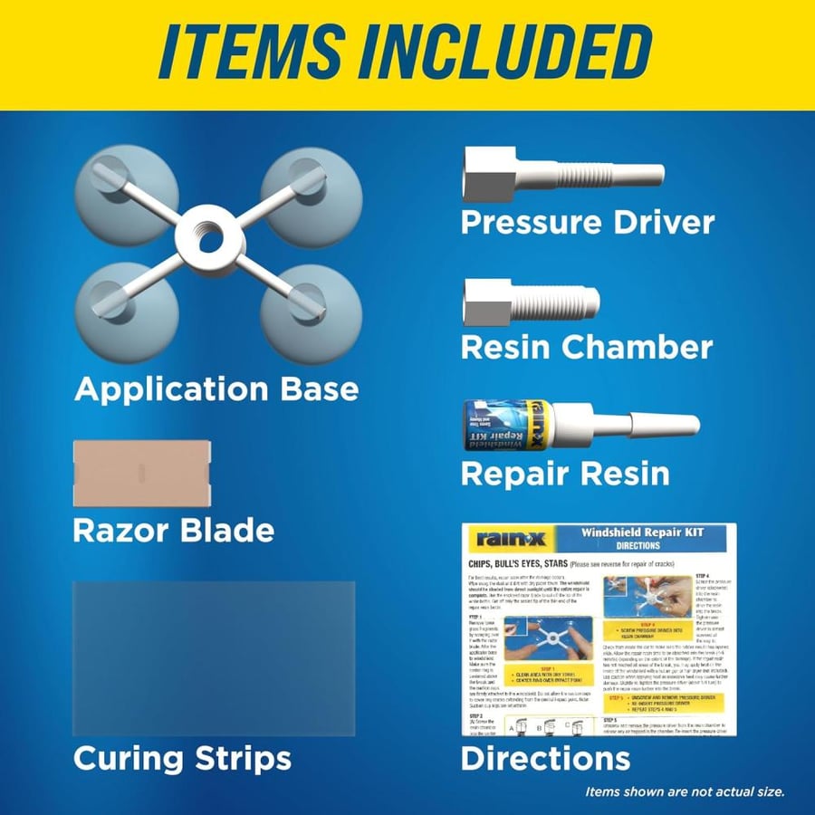 Rain-X Fix a Windshield Do it Yourself Repair Kit, for Chips, s, Bull's- Eyes and Stars