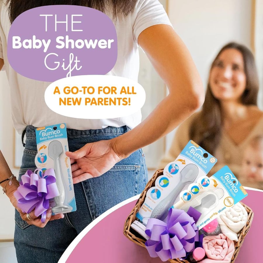 Baby Bum Brush Bumco 2-PACK Diaper Cream Spatula - FULL-SIZE + MINI with TRAVEL CASE - Diaper Cream Applicator for Baby - Baby Necessities - Suitable for Aquaphor, Desitin - Gray