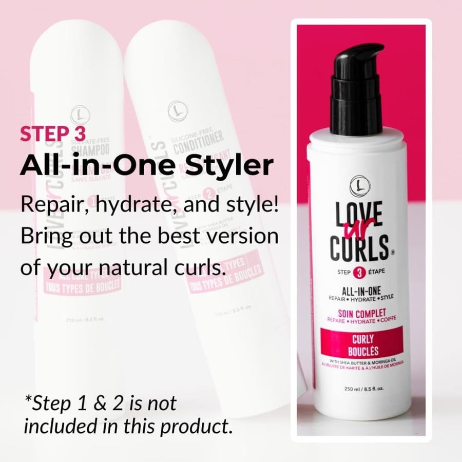 Love Ur Curls Curly Hair Products - Curl Cream Styler, Anti Frizz
