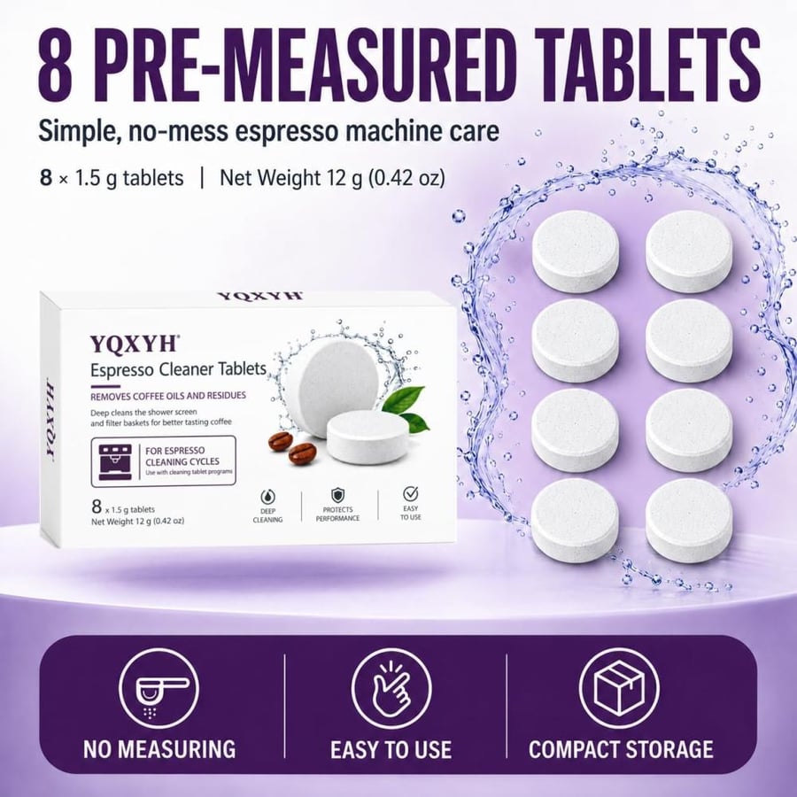 Replacement Espresso Cleaning Tablet for Breville Machines BEC250 8 Tablets
