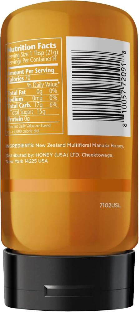 Manuka Doctor - MGO 80+ Squeezy Manuka Honey Multifloral, 100% Pure New Zealand Honey. Certified. Guaranteed. Raw. Non-GMO (10.58 oz)