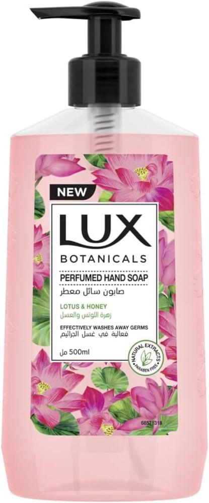 LUX Botanicals, Perfumed Hand Wash, For all skin types, Lotus & Honey, Hygiene properties to effectively wash away germs, 500ml