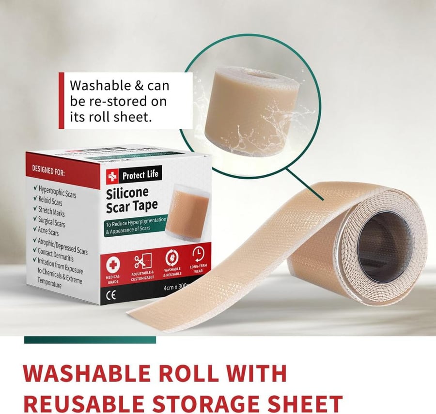Silicone Scar Sheets 1.6" x 118" Roll-3M - Medical Scar Tape