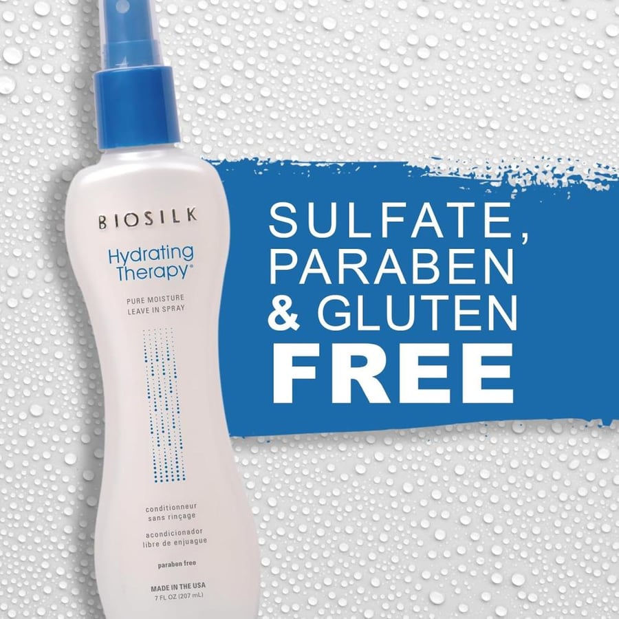 BioSilk Hydrating Therapy Pure Moisture Leave-In Spray - Paraben and Gluten Free, 7 oz.