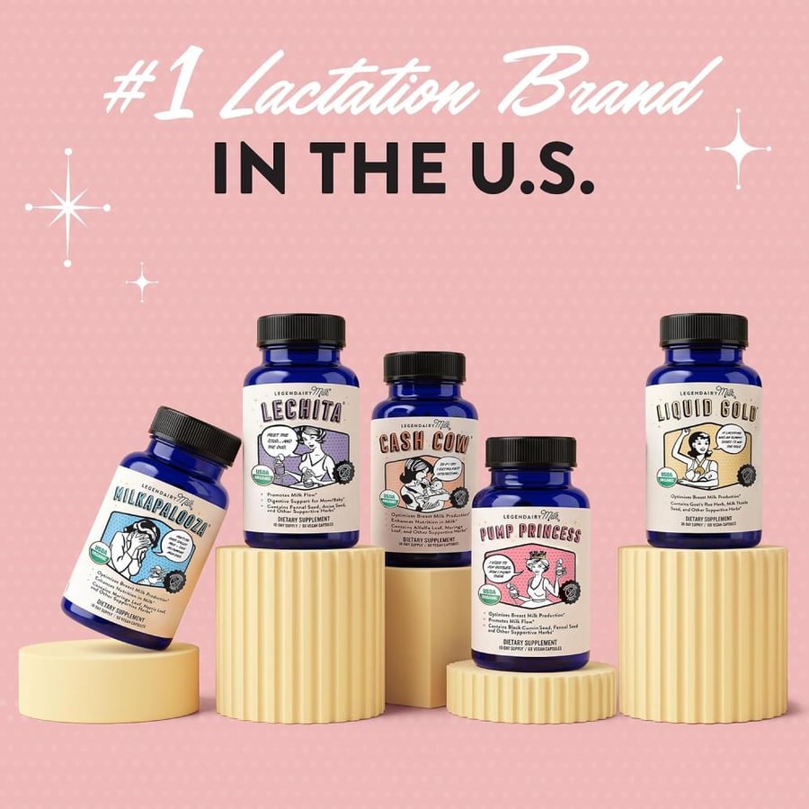 Legendairy Milk® Liquid Gold® - Contains Goat Rue and Milk Thislte - Certified Organic by QAI, Certified Vegan, Non-GMO Project Verified, Certified Halal and Certified Kosher