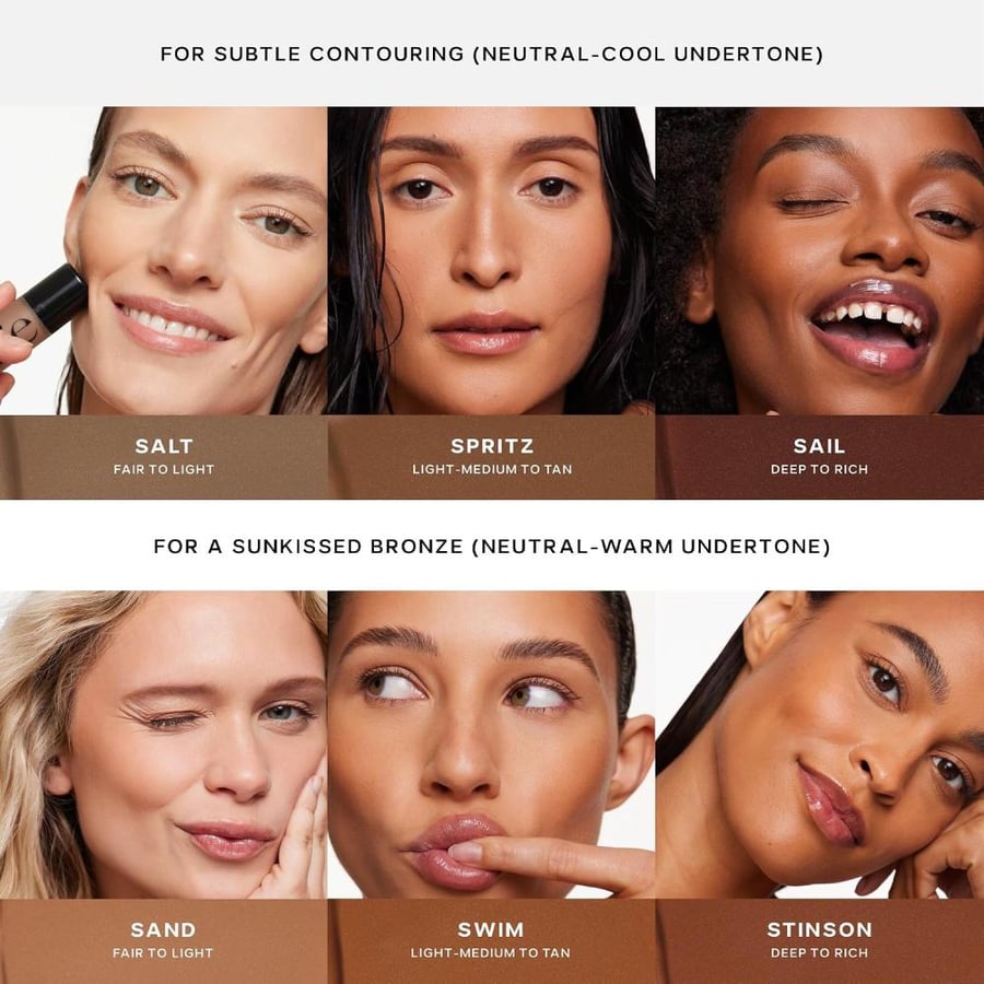 Saie Dew Bronze - Hydrating Liquid Bronzer Stick For a Sun Kissed Glow - Liquid Contour Stick Infused with Nourishing Skin Care Ingredients - Sculpted Face Makeup Essential - Stinson (0.4 oz)