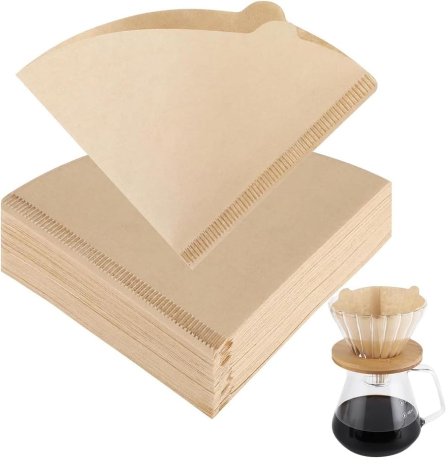 SKY-TOUCH Coffee Filter 100 pcs, Coffee Filter Paper Unbleached Disposable Coffee Filters Paper for Pour Over and Drip Coffee Maker (2-4 Cups)